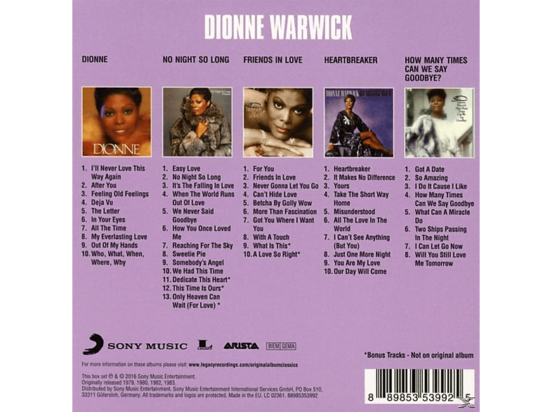 Thumbnail - Dionne Warwick - Original Album Classics (CD)
