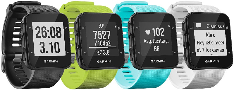 Reloj deportivo Garmin 010-01689-12 Forerunner 35, Turquesa, GPS,  Pulsómetro