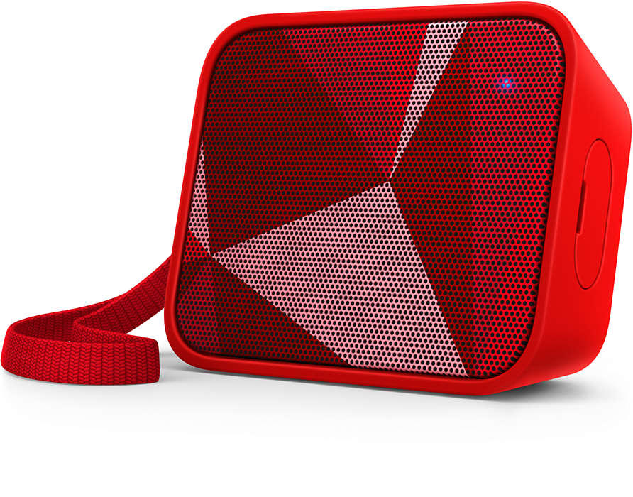 PHILIPS PixelPop Taşınabilir Kablosuz Hoparlör Kırmızı BT110R/00