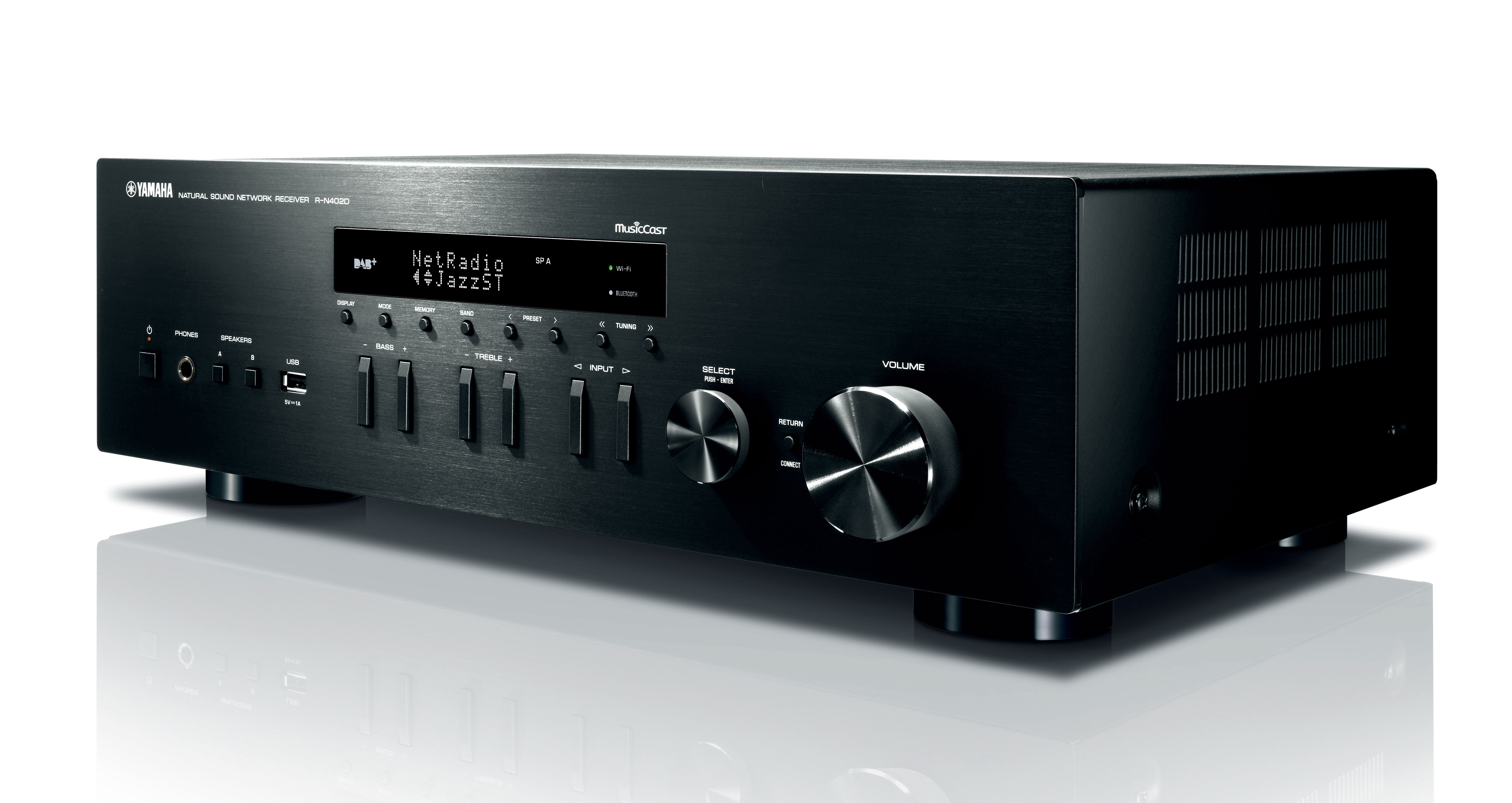 YAMAHA R-N402D Stereo Receiver (100 Watt pro Kanal, Schwarz)