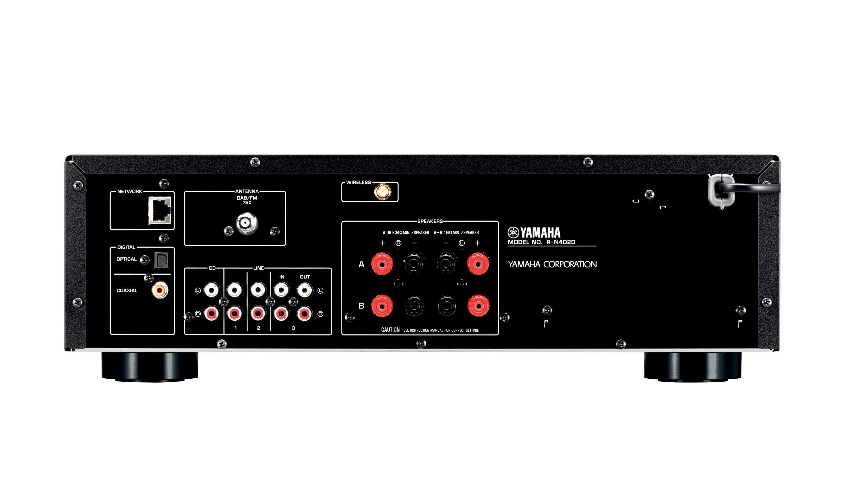 YAMAHA R-N402D Stereo Receiver (100 Watt pro Kanal, Schwarz)