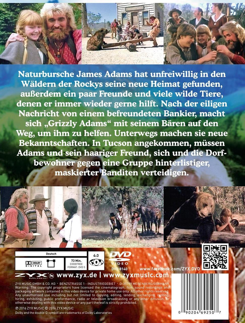 Rückseite einer DVD mit Bildern aus einem Film mit Menschen und einem Bären.