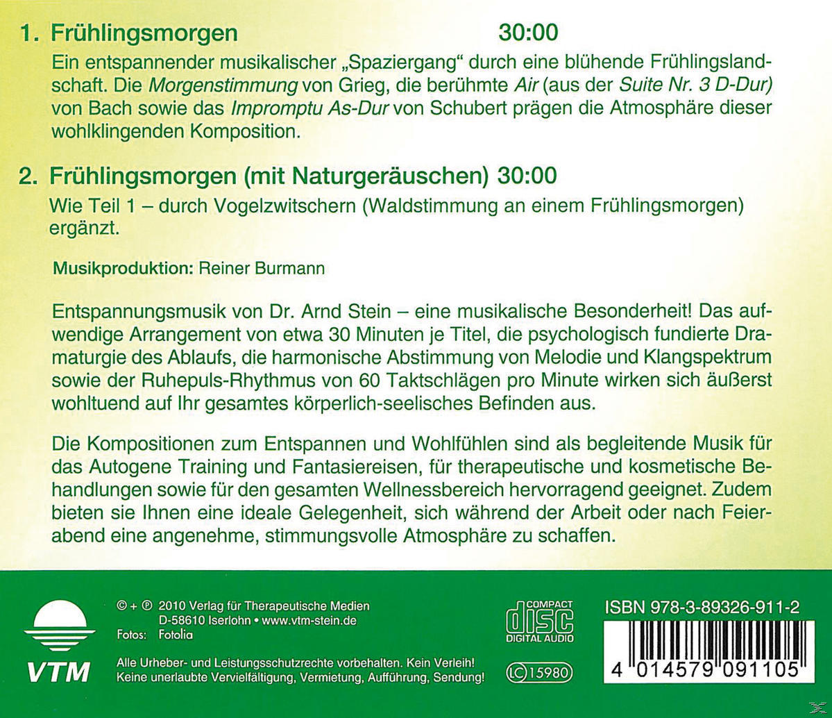 Stein Arnd - Frühlingsmorgen - Sanfte Musik zum Entspannen und Wohlfühlen  - (CD)