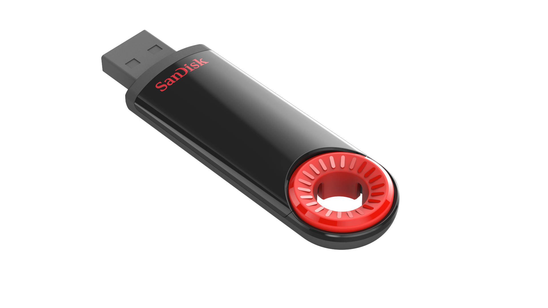 SANDISK Cruzer® Dial USB Flash-Laufwerk, 32 GB, Schwarz/Rot
