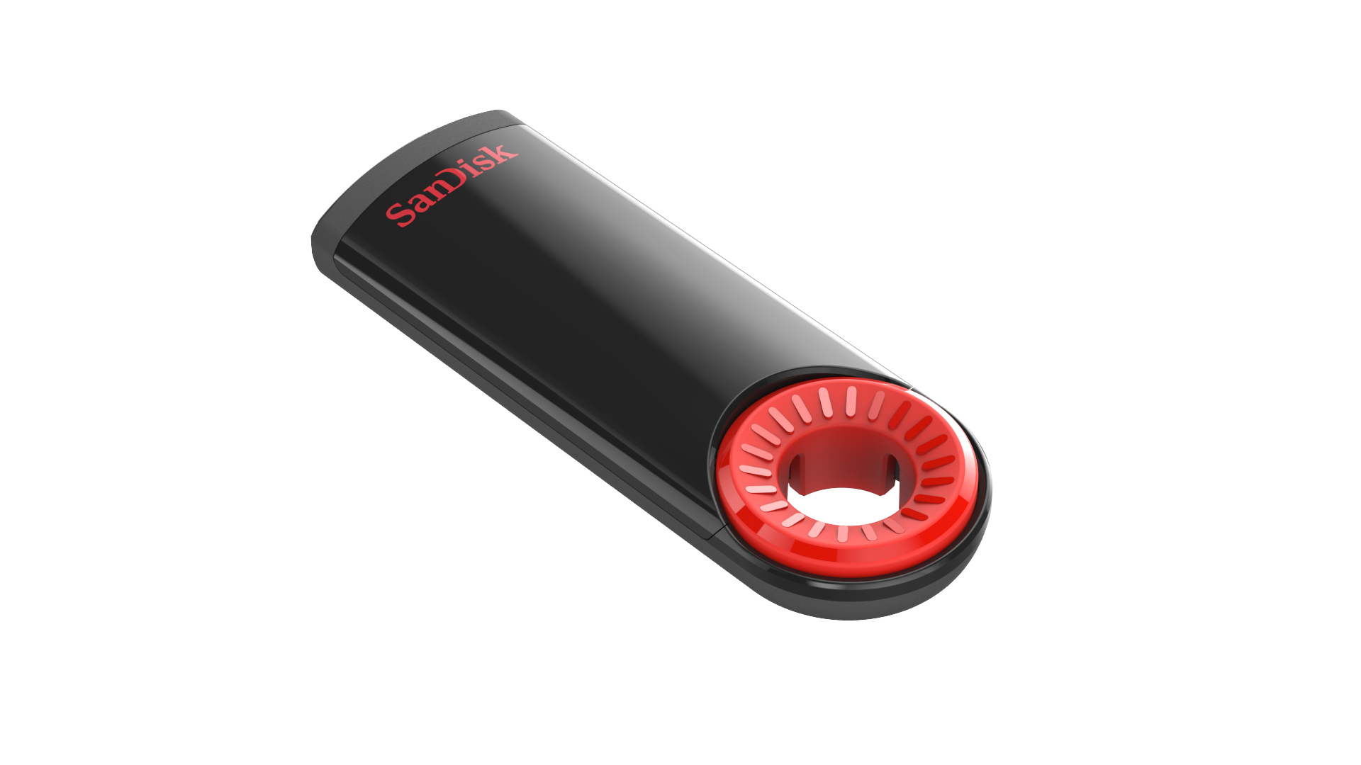SANDISK Cruzer® Dial USB Flash-Laufwerk, 32 GB, Schwarz/Rot