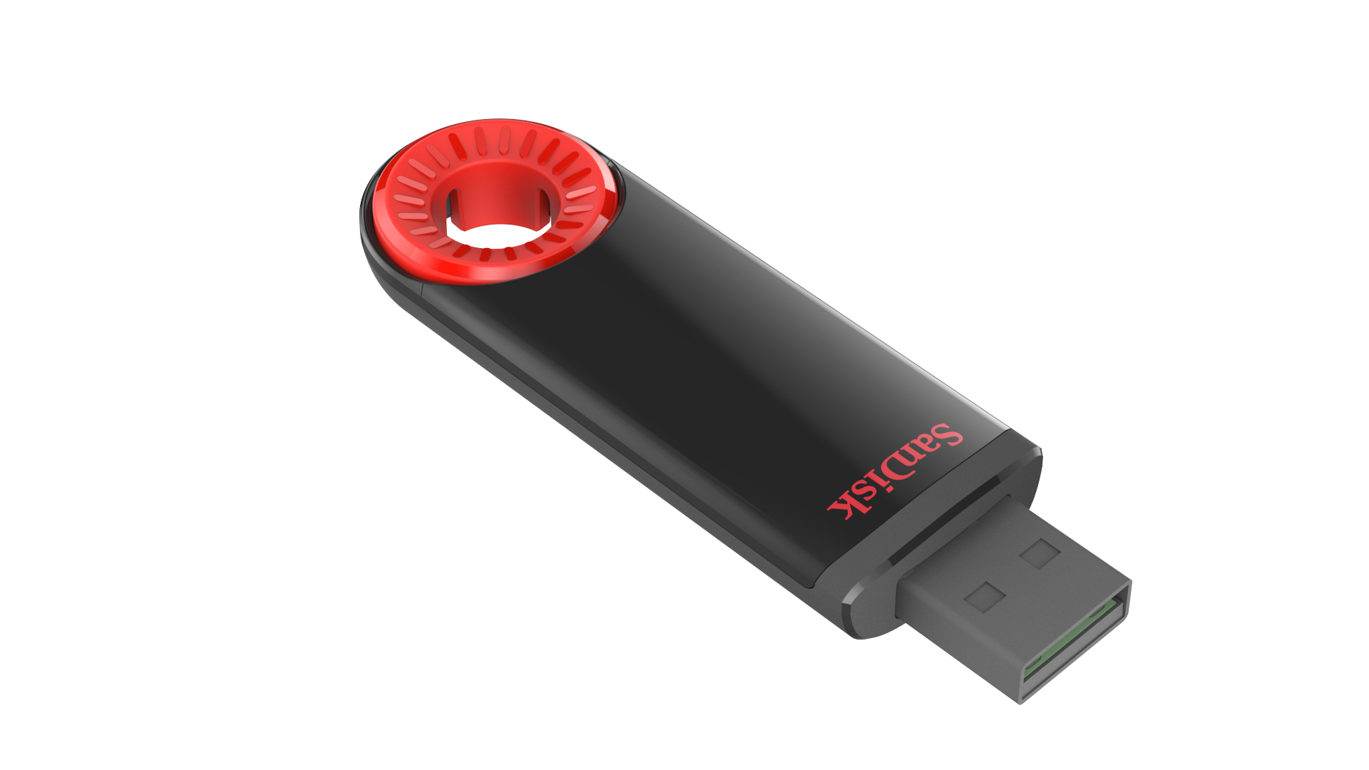 SANDISK Cruzer® Dial USB Flash-Laufwerk, 32 GB, Schwarz/Rot