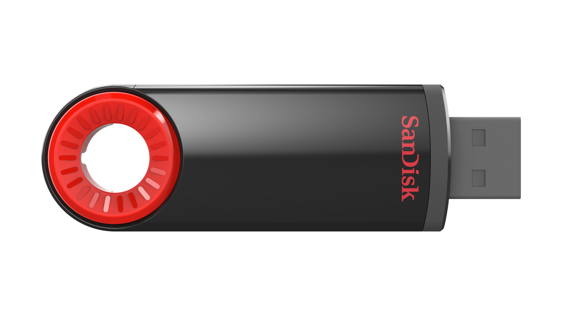 SANDISK Cruzer® Dial USB Flash-Laufwerk, 32 GB, Schwarz/Rot