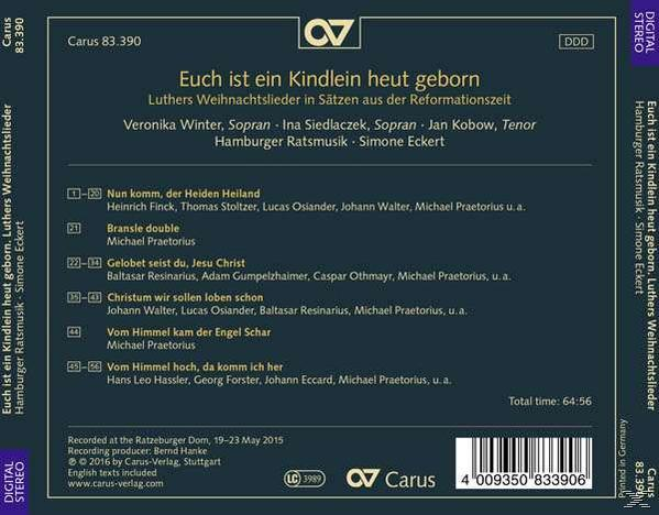 CD-Cover mit Text und Noten.
