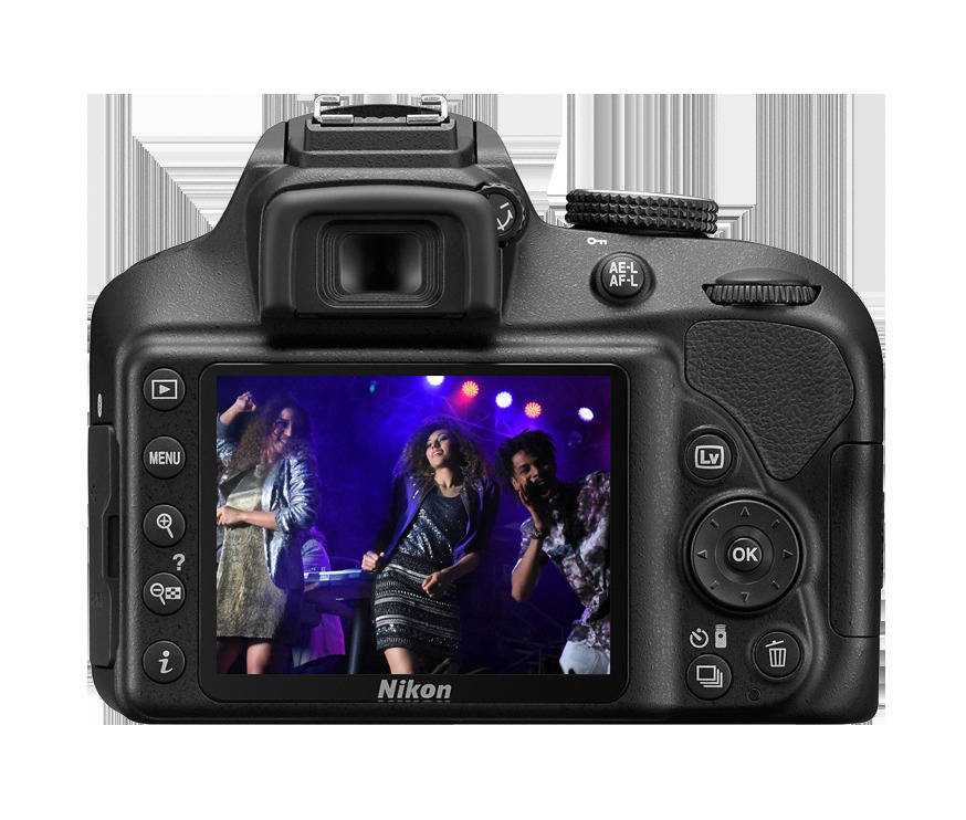 NIKON D3400 Kit Spiegelreflexkamera, 24,72 Megapixel, 18-55 mm Objektiv (AF-P, VR), Schwarz