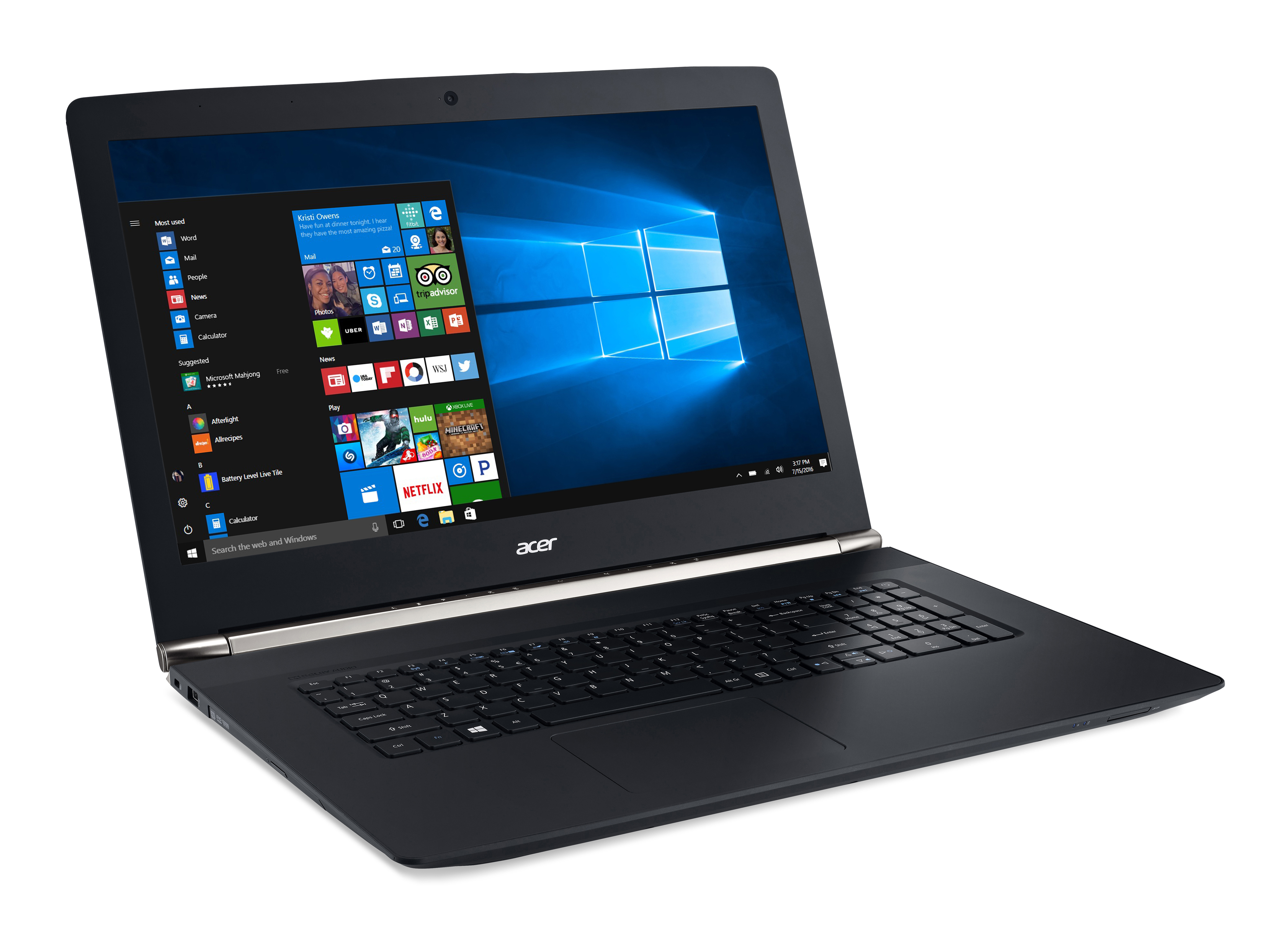 ACER Aspire V 17 Nitro (VN7-792G-70RV) - 17,3 Zoll - Intel® Core™ i7 i7-6700HQ - 8 GB - 256 GB - NVIDIA - Windows 10 Home (64 Bit)