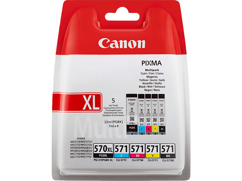 Canon Pgi 570pgbk Cli 571 Tintenpatrone Mehrfarbig 0318c004aa Mediamarkt