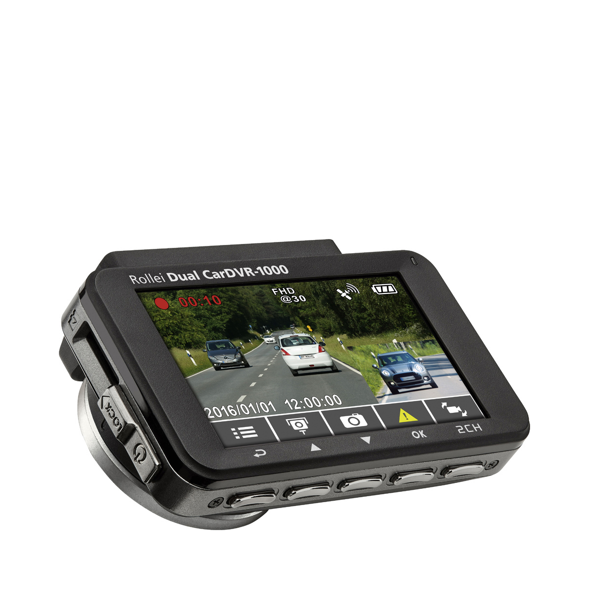 cm DUAL CARDVR-1000 , Dashcam ROLLEI 7,62 Display 40133