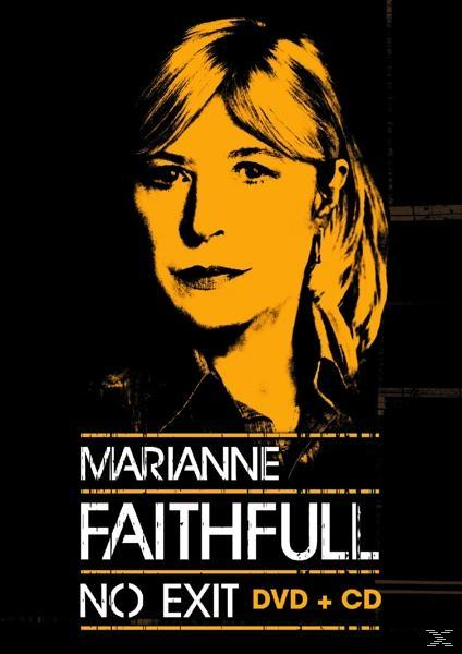 Marianne Faithfulls Bild in Gelb und Schwarz. Text: Marianne Faithfull No Exit DVD + CD.