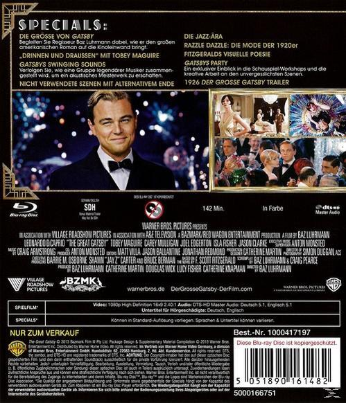 Große Gatsby Blu-ray Der