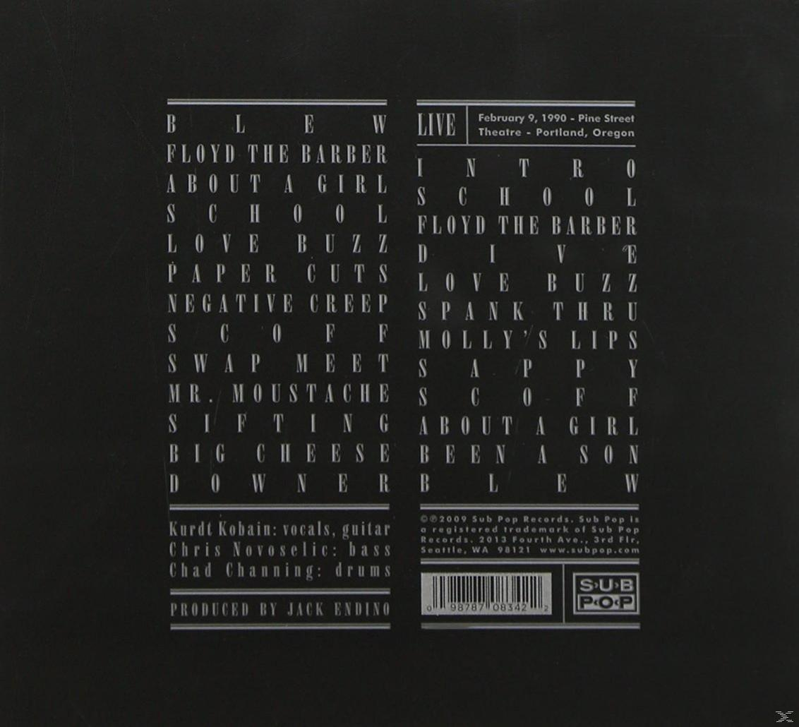 Album-Rückseite mit Titelliste, Bandmitgliedern und Credits. Schwarzer Hintergrund mit weißem Text.