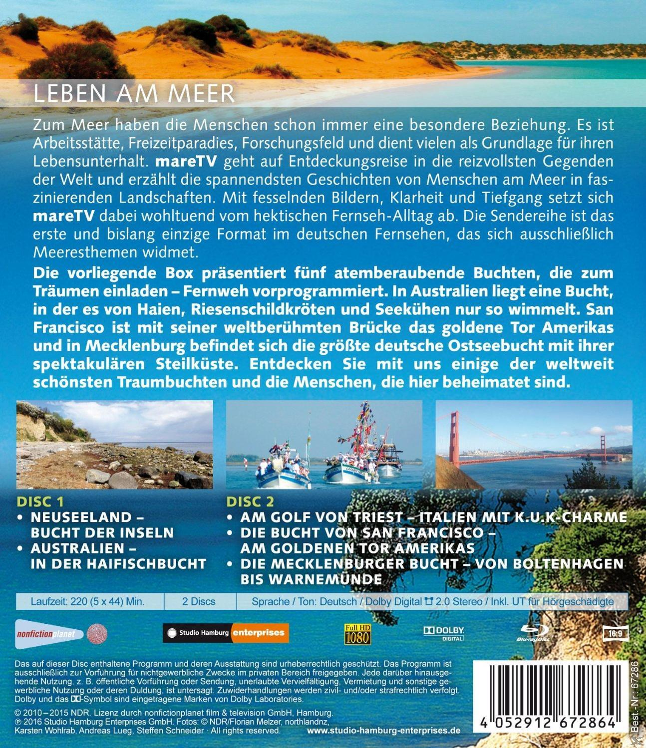 DVD-Cover mit deutschem Text über eine Seereise, mit Bildern von Booten und einer Küste.