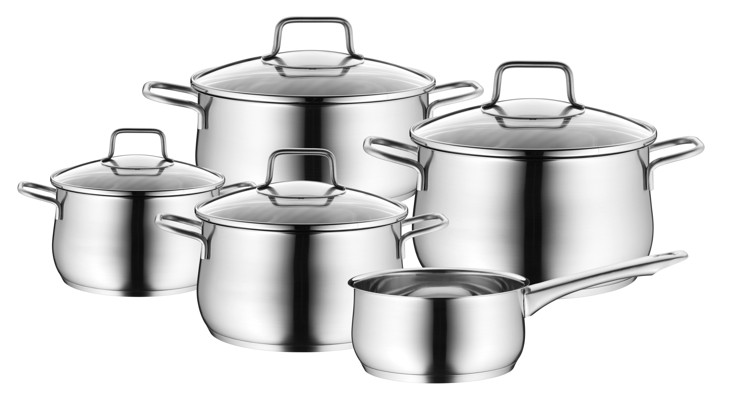 WMF 07.3915.6030 Mattea 5-tlg. Topf-Set Cromargan® Edelstahl rostfrei 18/10