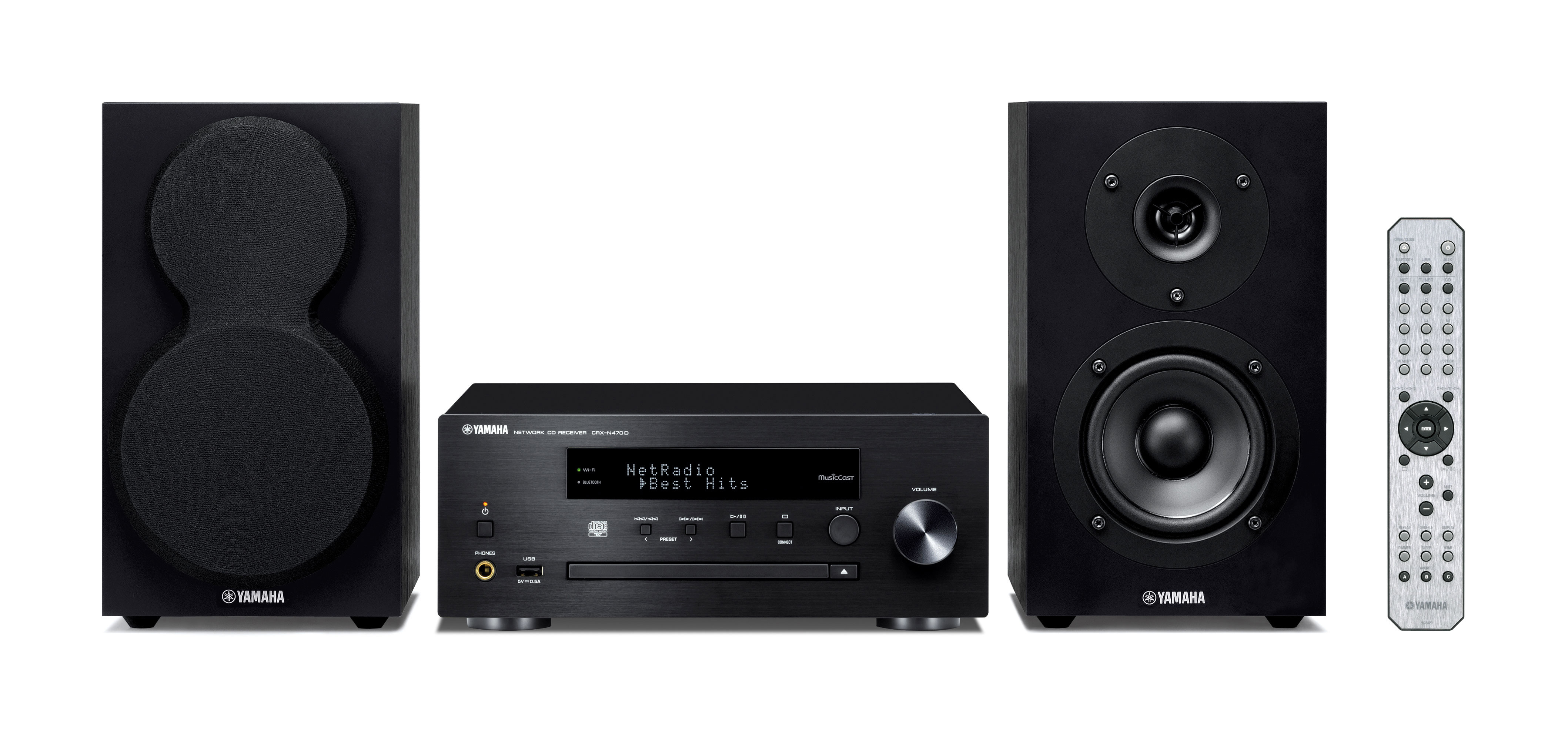 YAMAHA MCR-N470D Kompaktanlage (iPod Steuerung, Schwarz)