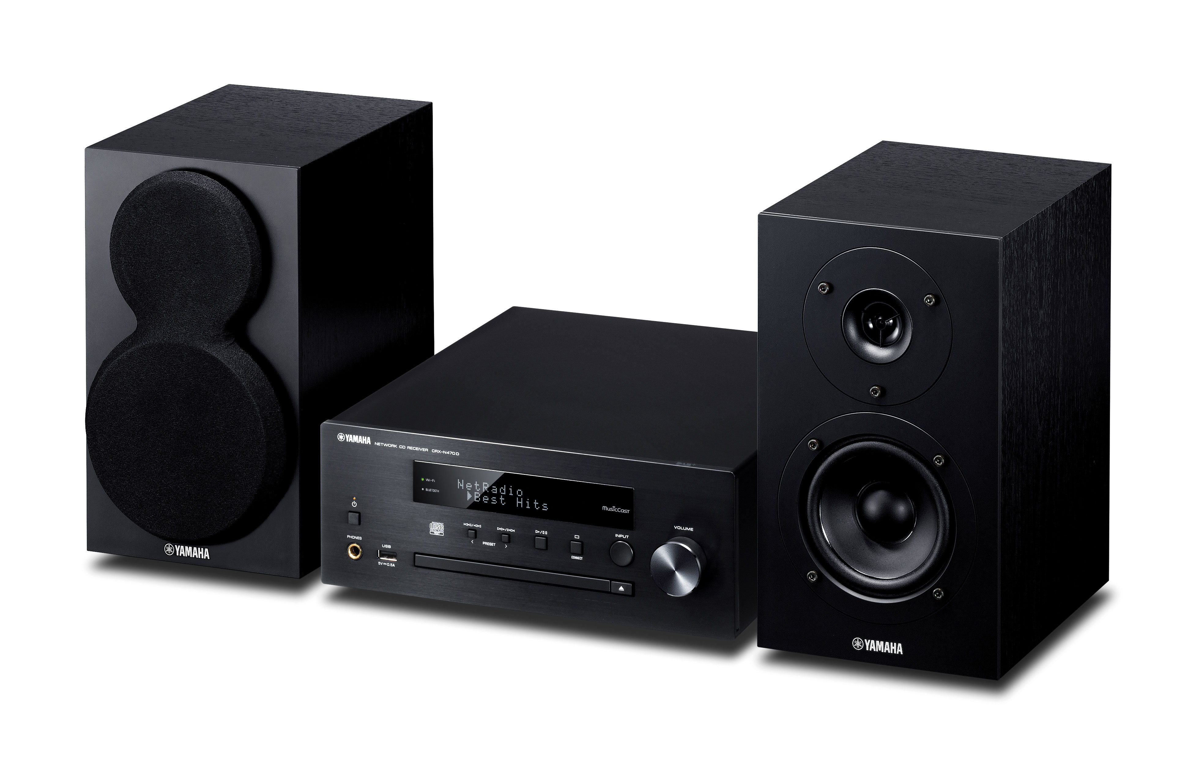 YAMAHA MCR-N470D Kompaktanlage (iPod Steuerung, Schwarz)