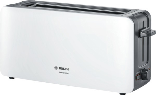 BOSCH TAT6A001 ComfortLine Toaster Weiß/Dunkelgrau (1090 Watt, Schlitze: 1)