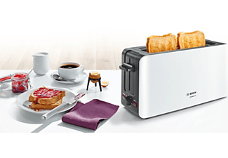BOSCH TAT6A001 ComfortLine Toaster Weiß/Dunkelgrau (1090 Watt, Schlitze: 1)