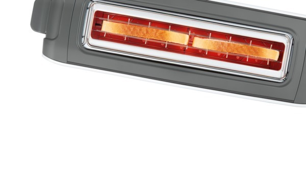 BOSCH TAT6A001 ComfortLine Toaster Weiß/Dunkelgrau (1090 Watt, Schlitze: 1)