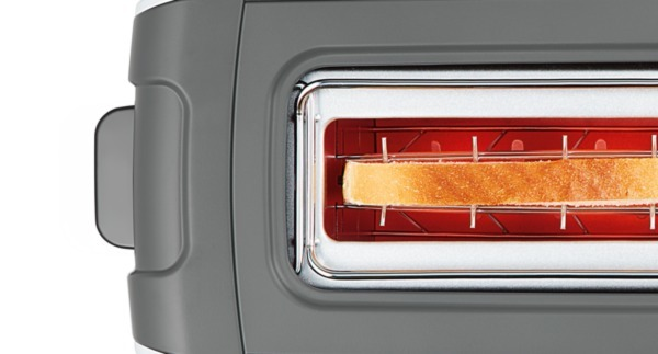 BOSCH TAT6A001 ComfortLine Toaster Weiß/Dunkelgrau (1090 Watt, Schlitze: 1)