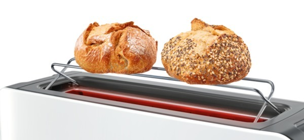 BOSCH TAT6A001 ComfortLine Toaster Weiß/Dunkelgrau (1090 Watt, Schlitze: 1)