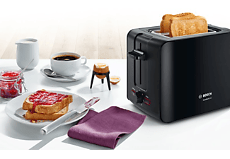 BOSCH TAT6A113 ComfortLine Toaster Schwarz (1090 Watt, Schlitze: 2)