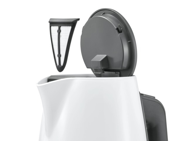 BOSCH TWK6A011 ComfortLine Wasserkocher, Weiß/Dunkelgrau