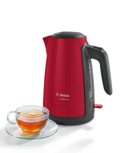 BOSCH TWK6A014 ComfortLine Wasserkocher, Rot/Anthrazit