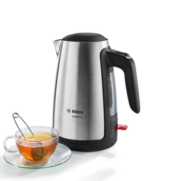 BOSCH TWK6A813 ComfortLine Wasserkocher, Edelstahl/Schwarz