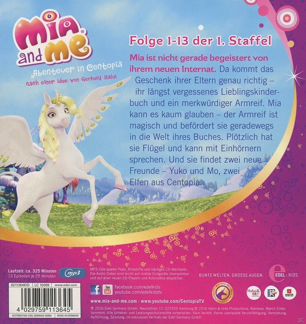 Rückseite einer Kinder-DVD-Hülle. Enthält ein Cartoon-Einhorn und Text auf Deutsch. Buntes Design mit mehreren Logos.
