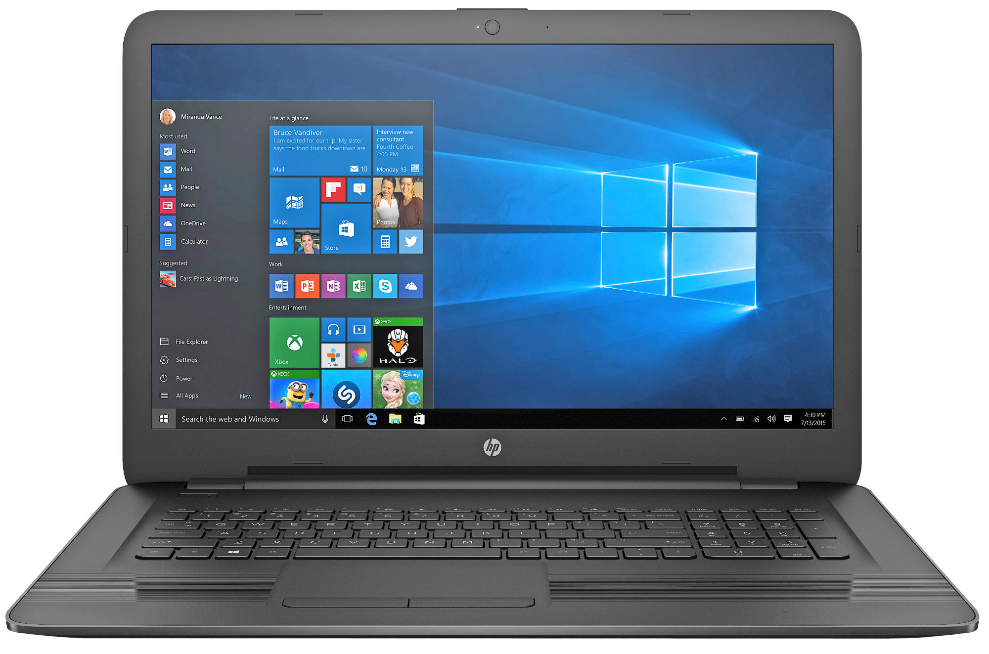 HP 17-y033ng - 17,3 Zoll - AMD A-Series A10-9600P - 8 GB - 1 TB - AMD Radeon™ R4 Graphics - Windows 10 Home (64 Bit)