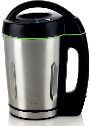 Soupière argentée et noire.