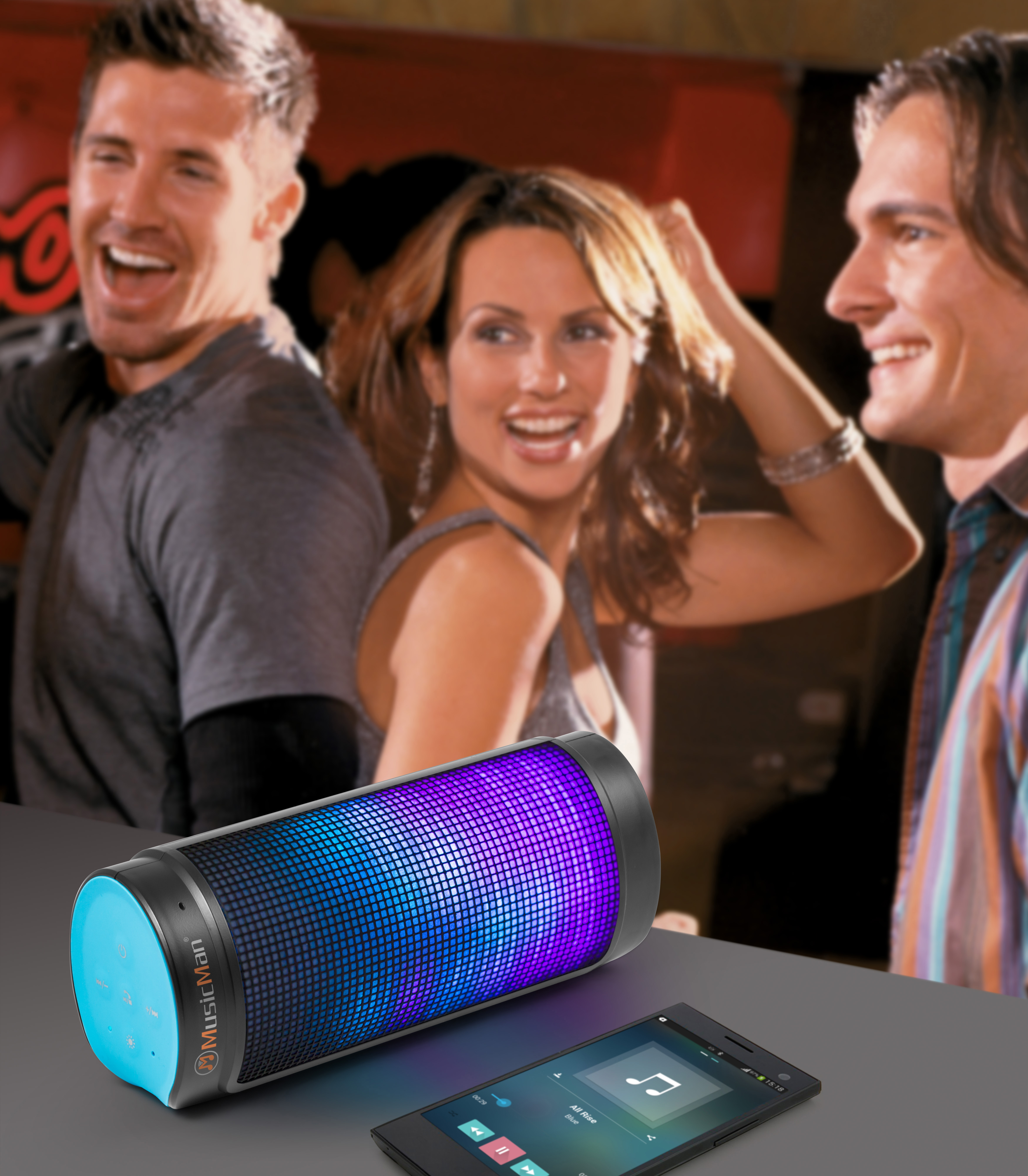 TECHNAXX BT-X26  Bluetooth Lautsprecher, Schwarz/Blau