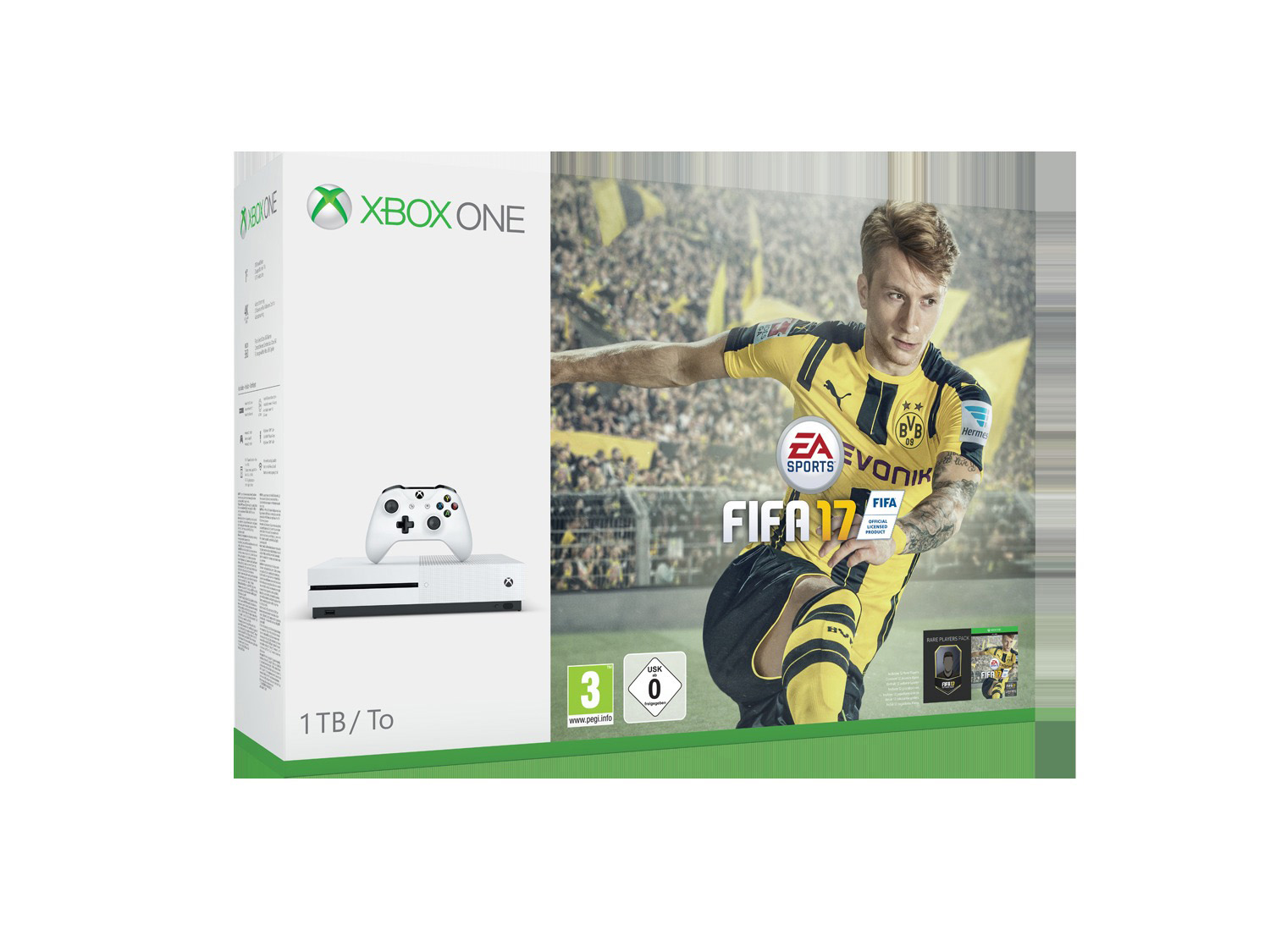 MICROSOFT Xbox One S 1TB Konsole - FIFA 17 Bundle