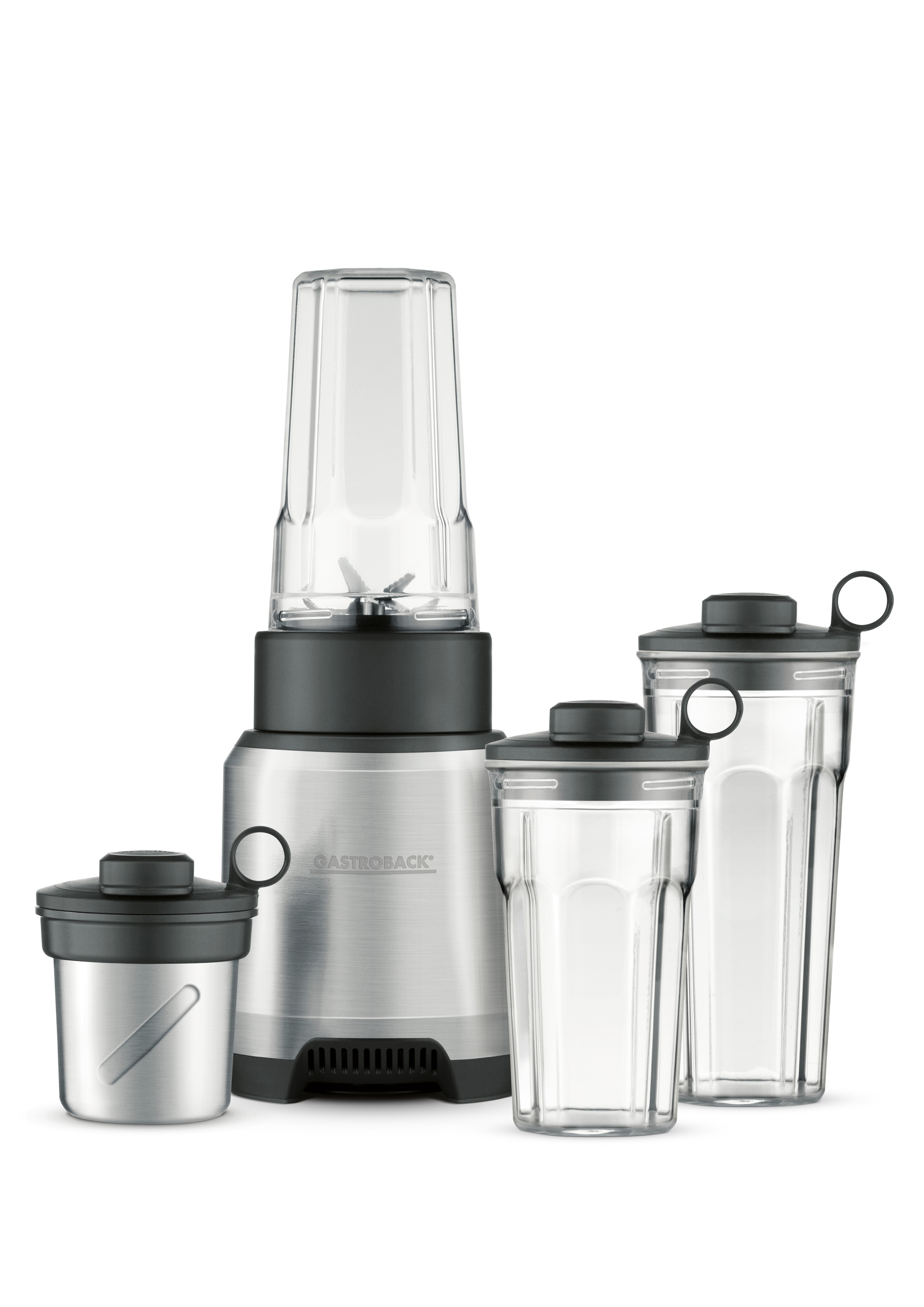GASTROBACK 41039 Design Personal Blender Pro Standmixer (1000 Watt, 0.5 l, 0.5 l, 0.7 l, 0.2 l)