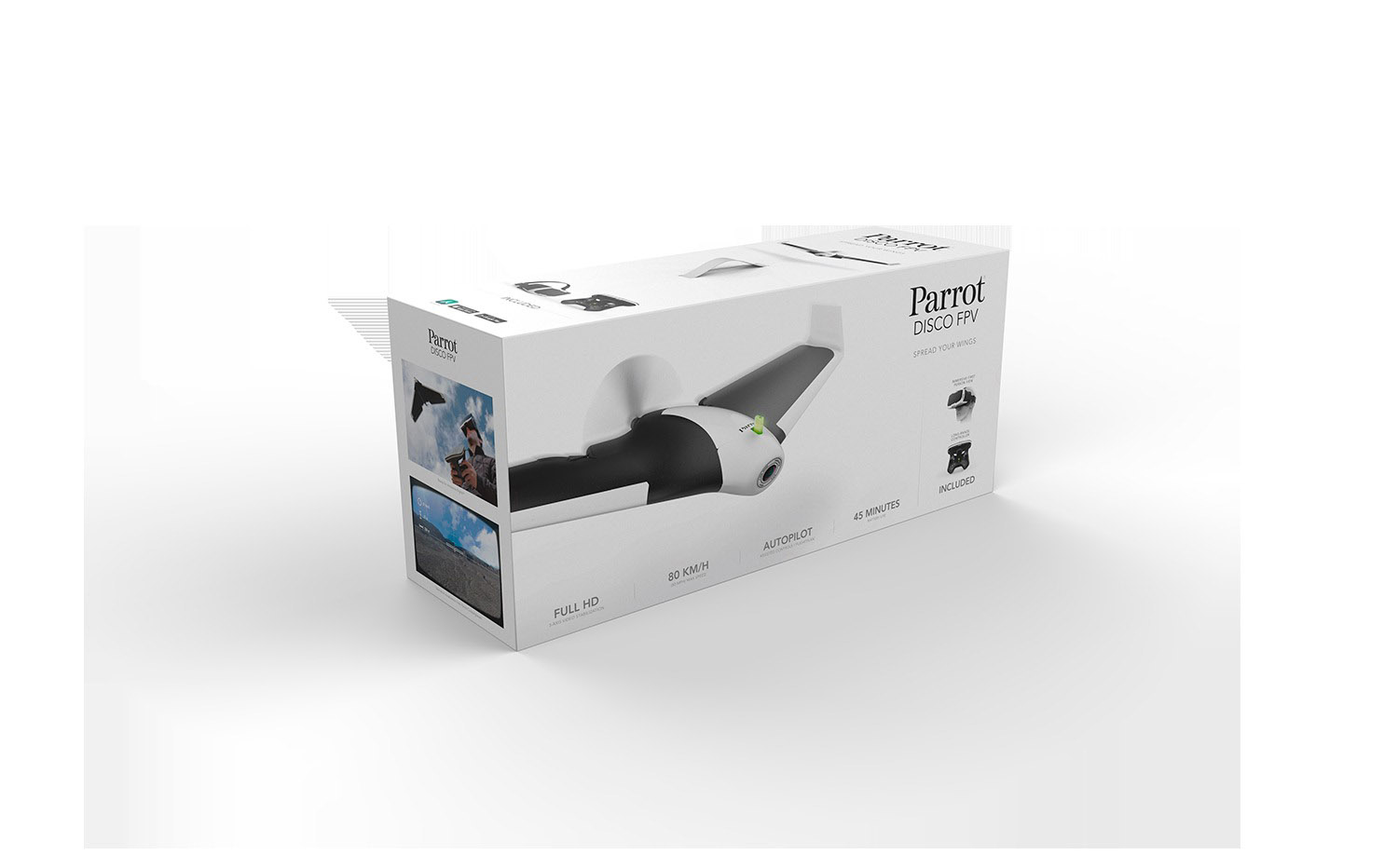 PARROT Disco FPV Drohne, Schwarz/Weiß