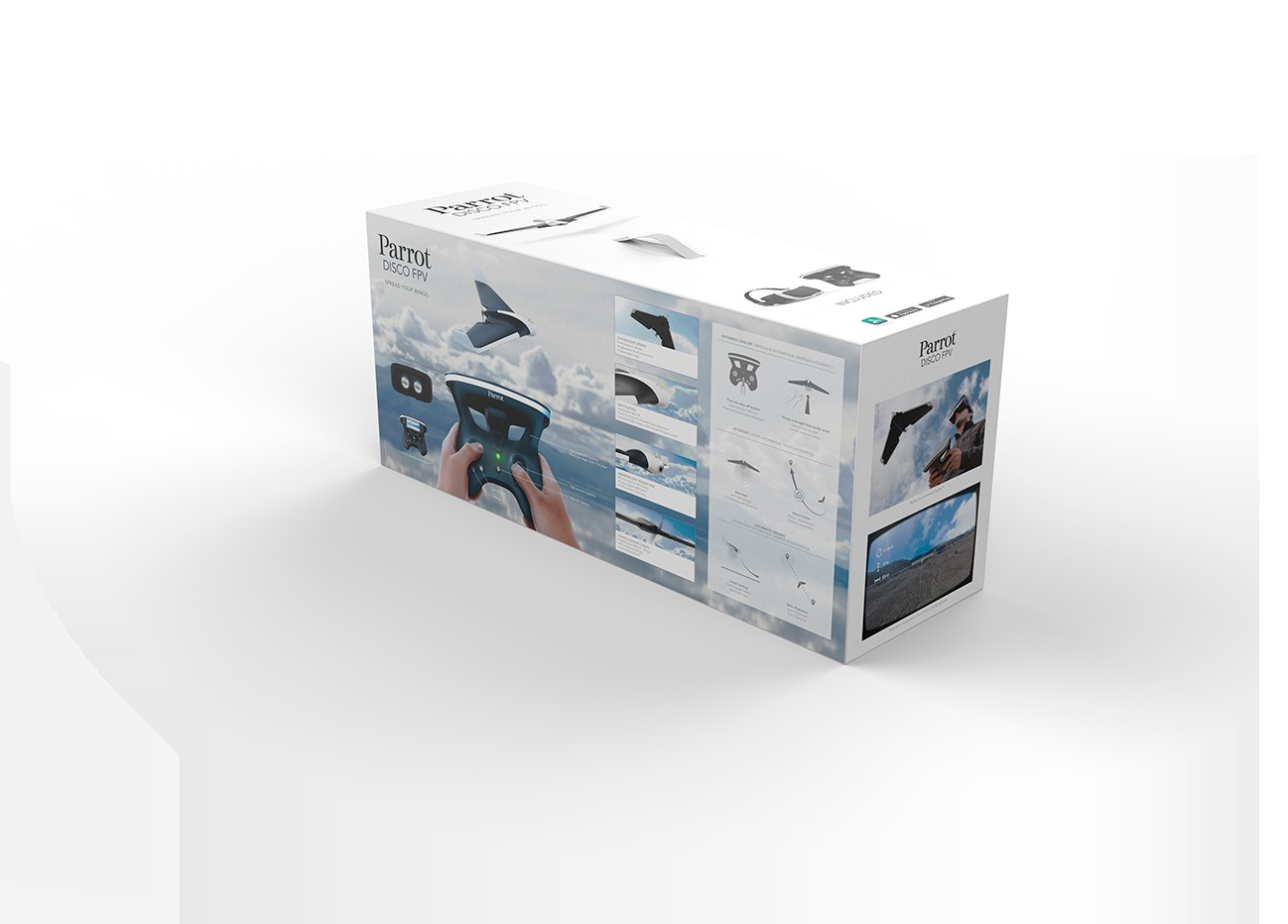 PARROT Disco FPV Drohne, Schwarz/Weiß