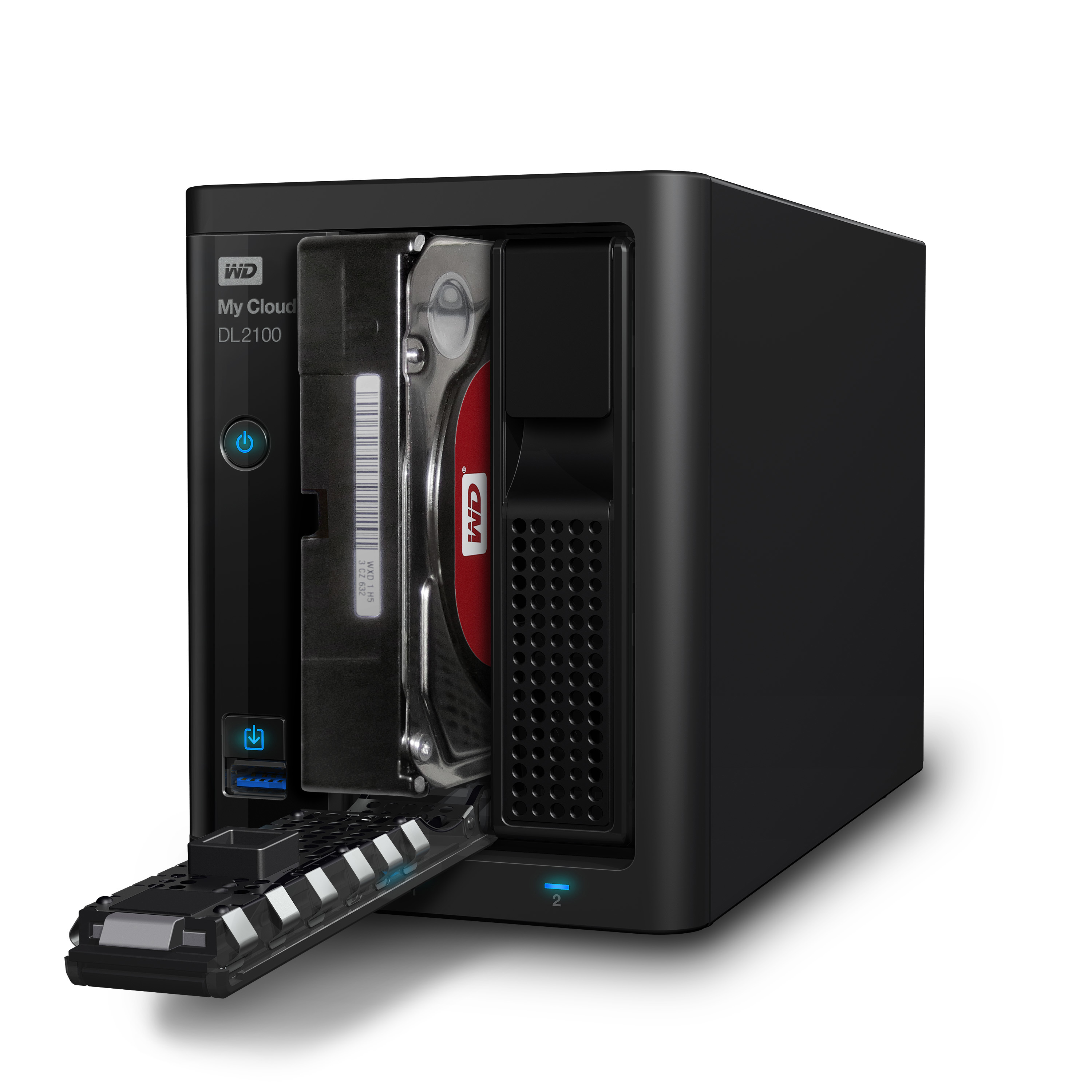 WD My Cloud™ DL2100 NAS 3,5 Zoll Anzahl Festplattenschächte: 2 Schwarz}