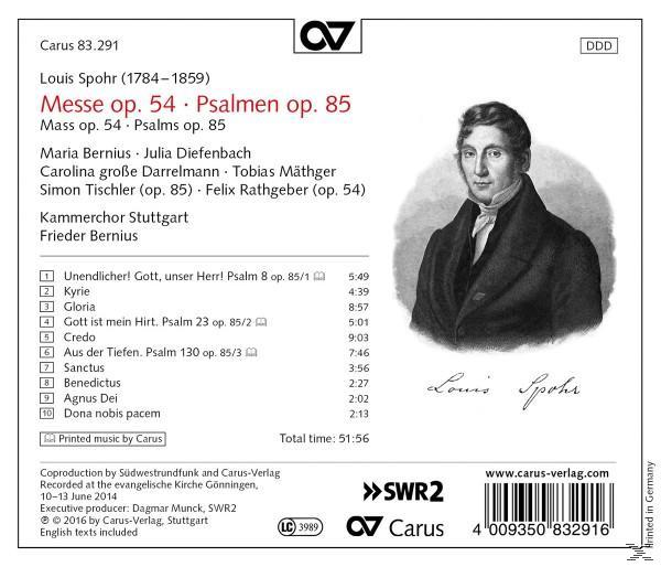 Maria Bernius, VARIOUS, Kammerchor Stuttgart - Messe Op.54/Psalmen Op.85  - (CD)