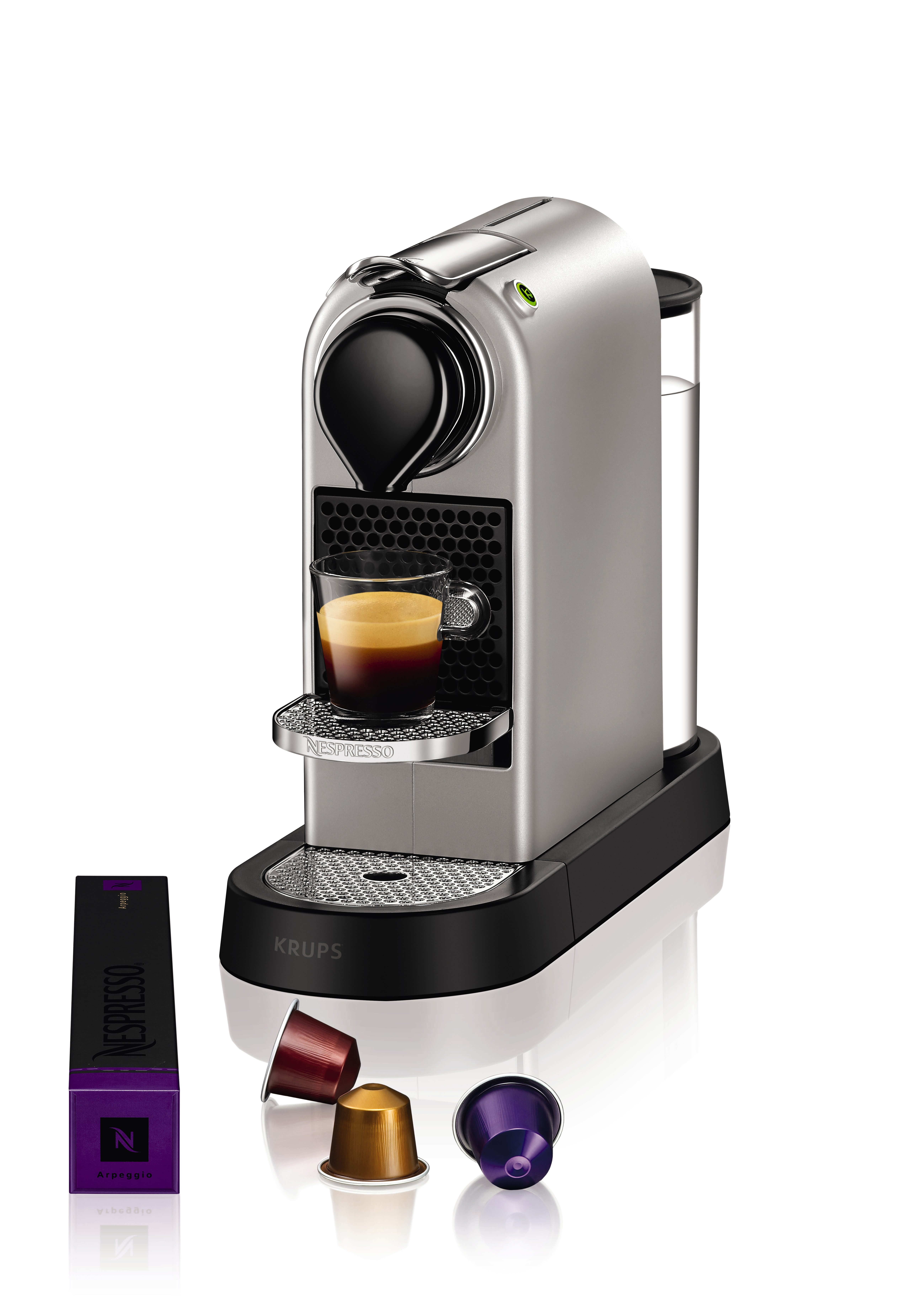 KRUPS XN740B Nespresso New CitiZ Kapselmaschine Silber