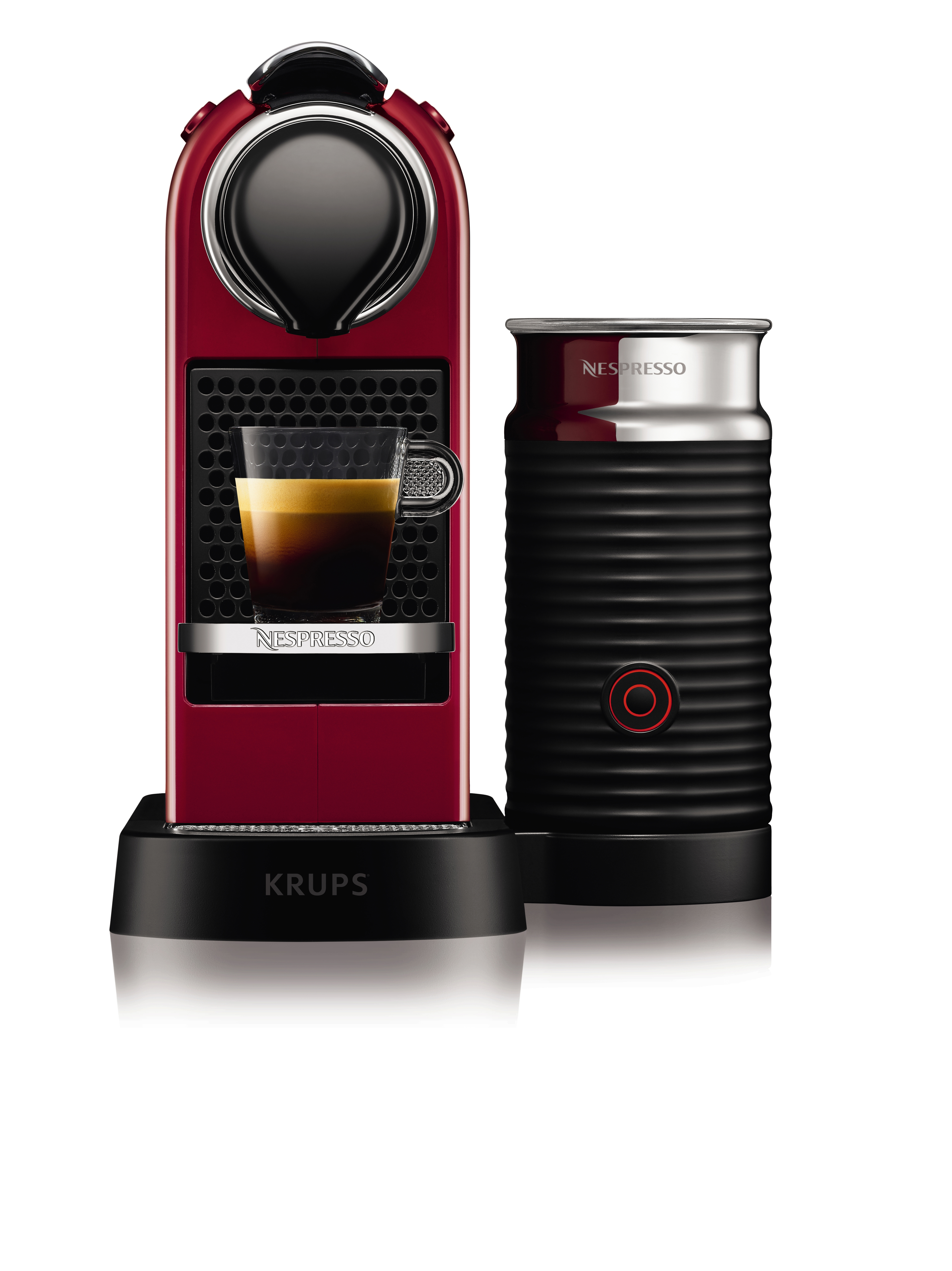 KRUPS Nespresso Kaffeemaschine CitiZ & Milk XN 7605 Cherry Red Nespresso-Kaffeemaschine Rot