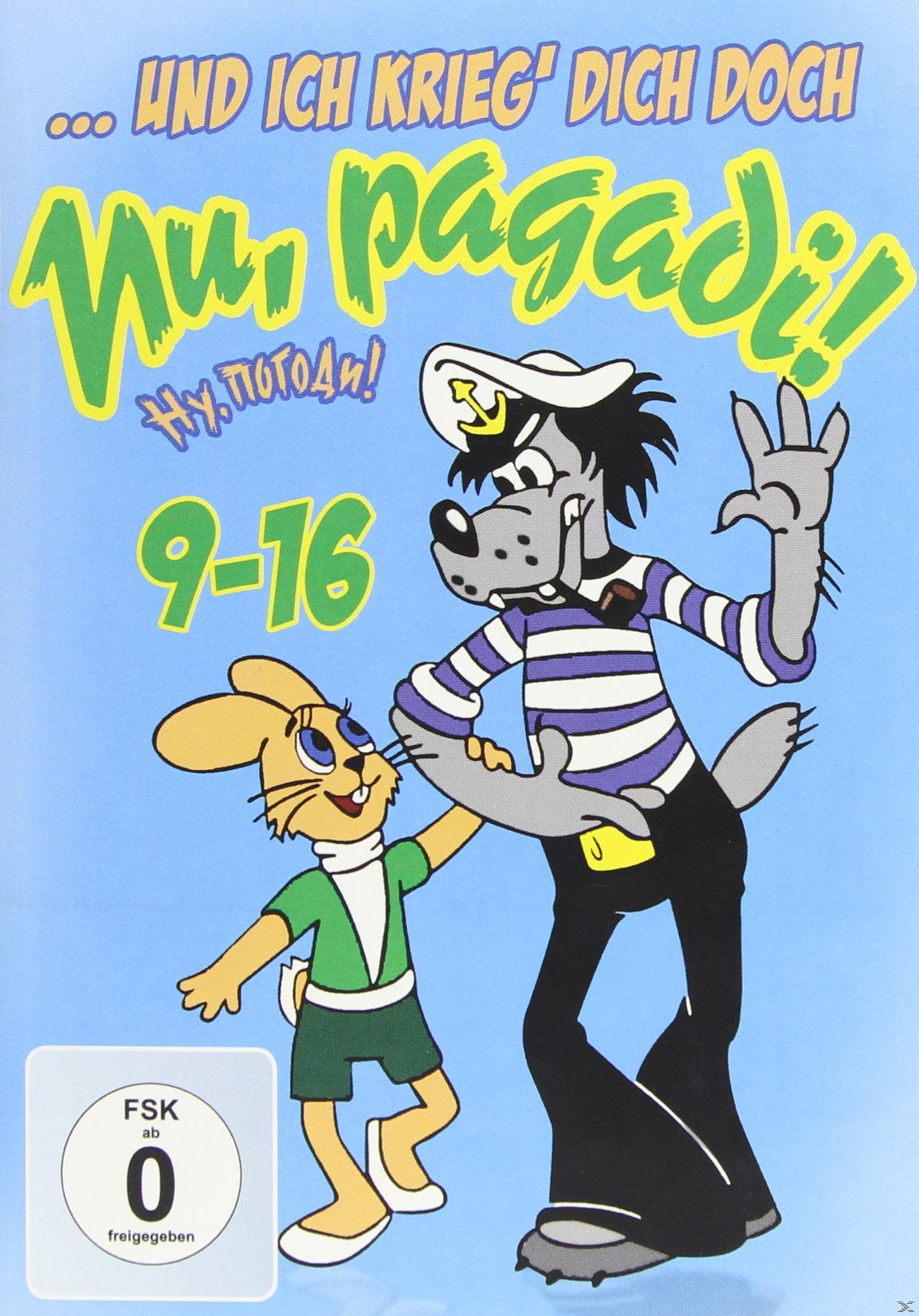 Cartoon-DVD-Cover mit einem Wolf in Matrosenkleidung und einem Hasen. Blauer Hintergrund und Text.
