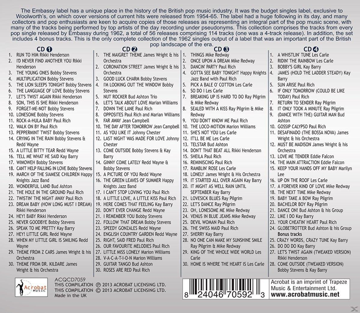 VARIOUS - The 1962 Embassy British Hit Parade  - (CD)