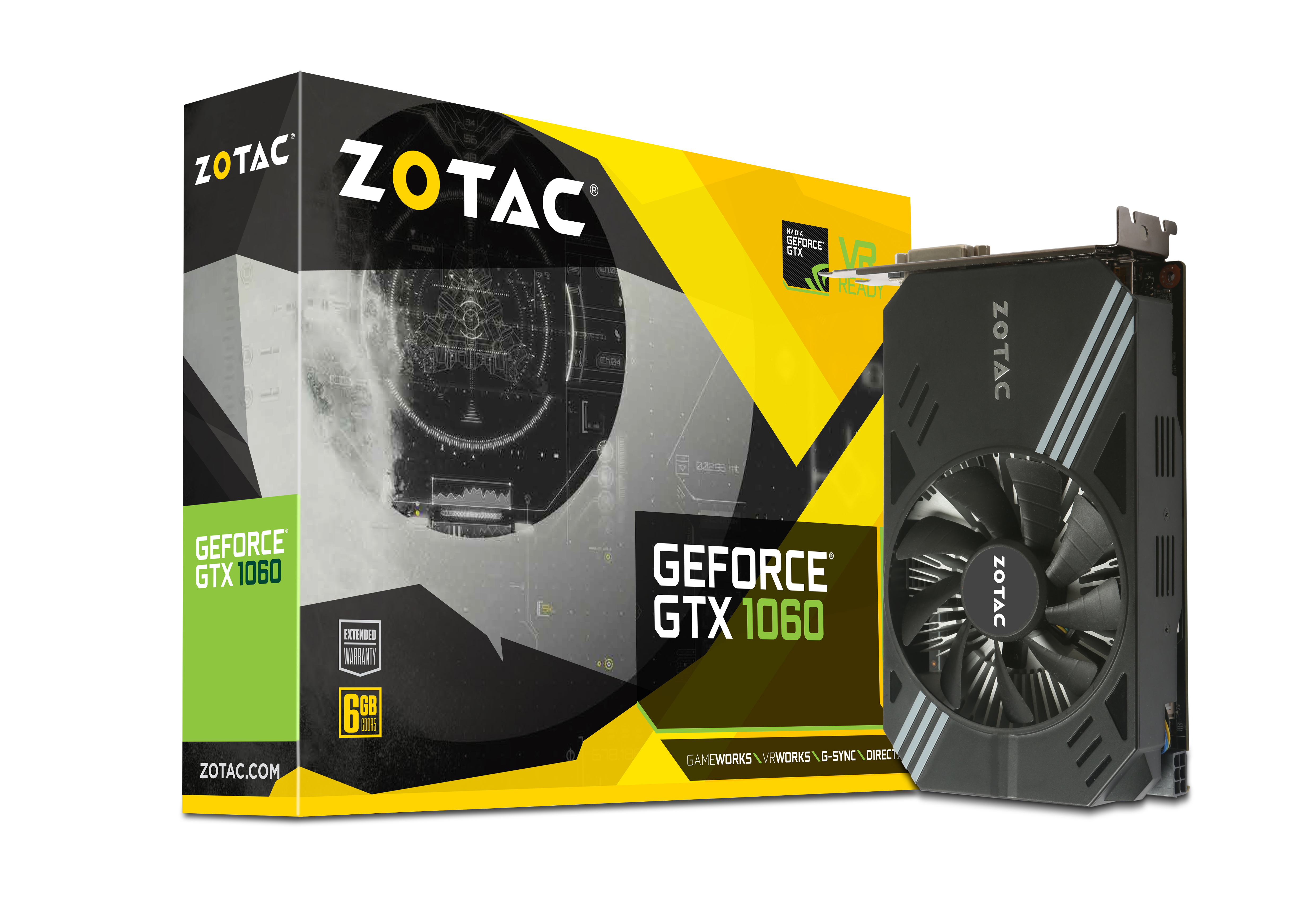 ZOTAC GeForce® GTX 1060, 6GB GDDR5 (ZT-P10600A-10L)
