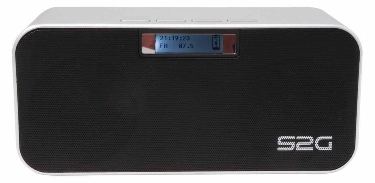 SOUND2GO 10119 Heavy Radio, Metal Bluetooth, Schwarz/Weiß
