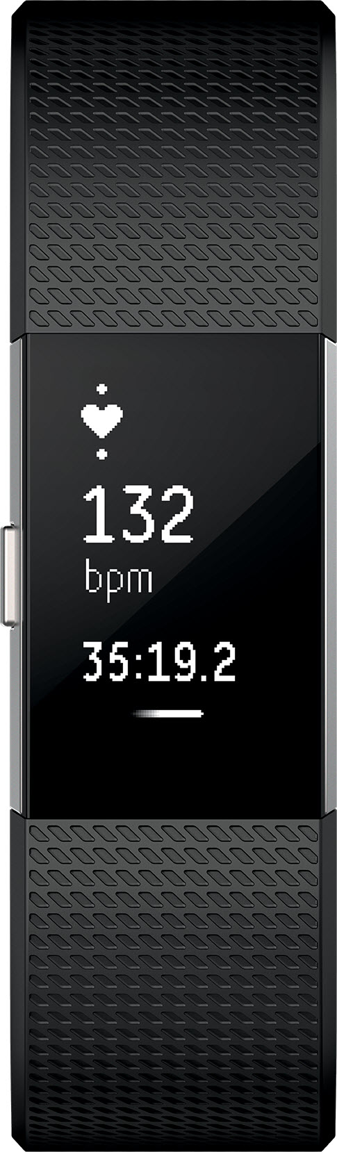 FITBIT Charge 2 Small, Fitness Tracker, 140-170 mm, Schwarz/Silber