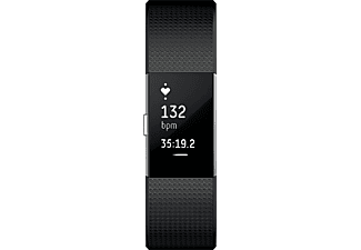 FITBIT Charge 2™ Taille S - Trackers d'activité (Noir/Argent)